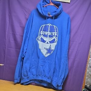 5XL NFL Cowboys Lowery 55 Graphic Hoodie Blue While